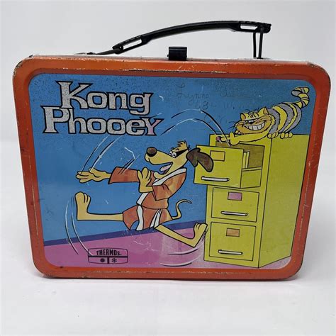 kong phooey metal thermos lunch box|1975 Hong Kong Phooey Metal Lunchbox Lunch Box Plastic .